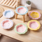Flower - Edge Ceramic Cat Bowl Dog Food Bowl Feeding Bowl with High Wooden Rack