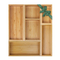 5 - Piece Bamboo Drawer Organizer Set Bamboo Storage Box for Bathroom, Kitchen & Office