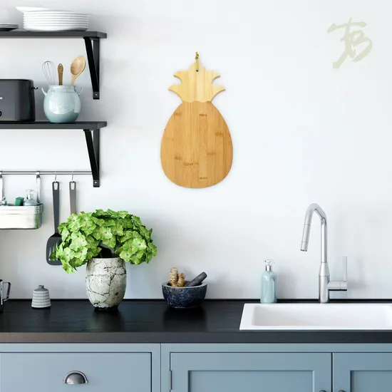 Tropical Pineapple Bamboo Serving Board for Fruits and Snacks