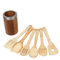 Home Basics Bamboo Cooking Utensil Set with Holder