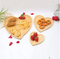 Wholesale Heart Shaped Bamboo Serving Tray Dessert Plate Set for Home