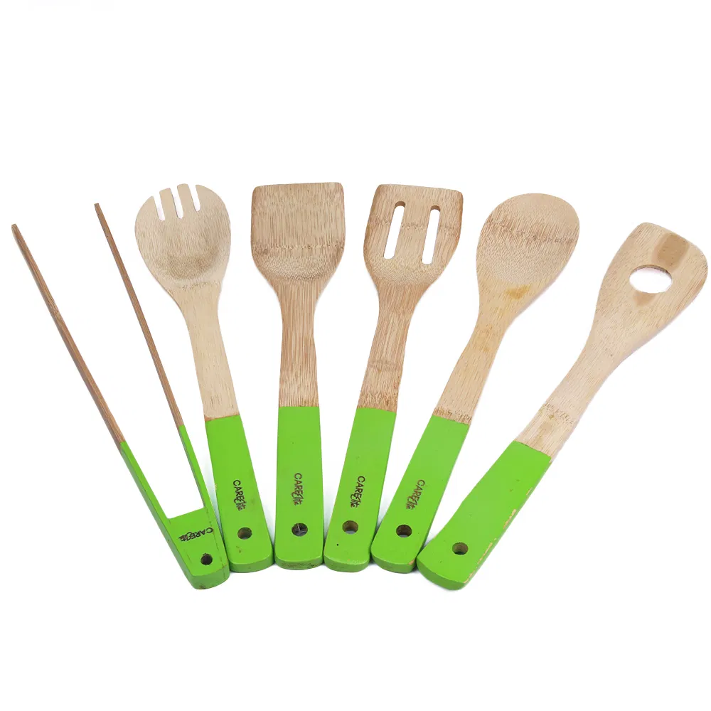 Wholesale Bamboo and Wood Kitchen Utensils Set of 6