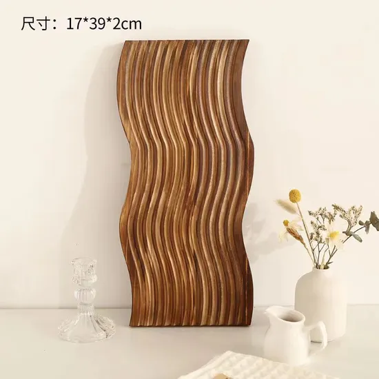 Decorative Wood Serving Tray Bread Cutting Board with Groove