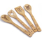 Custom Lasered Bamboo Slotted Spoon and Spatula for Kitchen
