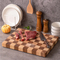 Large Thick Wood Chopping Board Butcher Block with Checkerboard Pattern