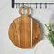 Custom Round Shape Wood Kitchen Cutting Board with Hanging Hole