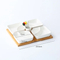 Multi-Grid Ceramic Fruit Platter with Bamboo Wooden Tray for Home Tableware