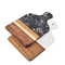 Black / White Marble Wood Serving Board for Cheese /Charcuterie / Snack