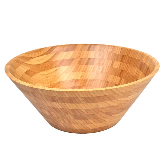 Modern Round Bamboo Salad Bowl for Fruit