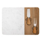Acacia Wood and White Marble Cheese Board Set