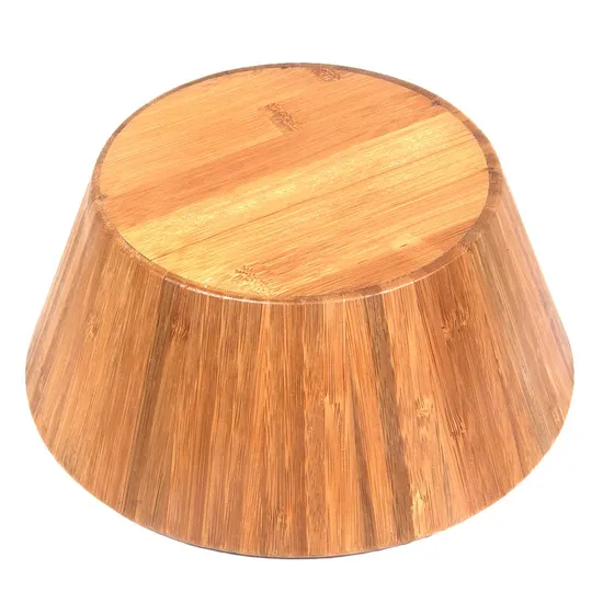 Round Bamboo Mixing Bowl for Salad and Food