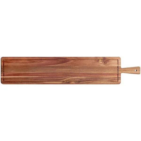 Long Paddle Shape Wood Serving Board Charcuterie Board for Events