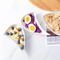 Ceramic Portion Plates with Bamboo Serving Tray