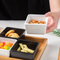 Bamboo Tray Ceramic Serving Dishes Platter Set