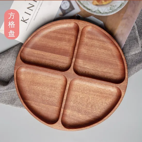 Reusable Heart -Shape Ebony Wood Dishware Fruit and Food Plate