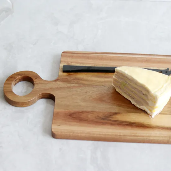 Well - Constructed Marble Wood Cheese and Snack Board with Handle