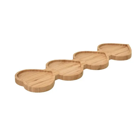 3 Divided Bamboo Dinner Plate for Kitchen