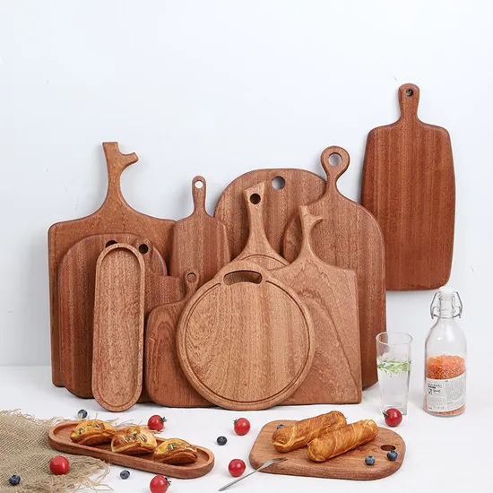 Ebony Wood Cutting Board Serving Board Set of 3 for Camping