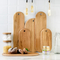 Oval Shape Oak Wood Snack Cheese Charcuterie Sushi Serving Board with Hanging Hole