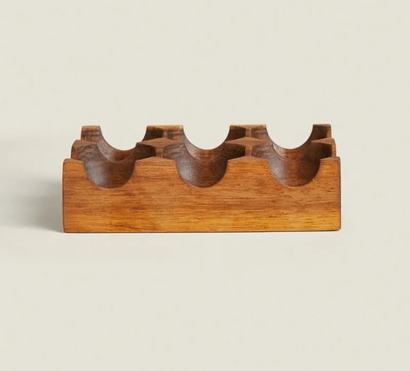 Thickend Wooden Egg Storage Rack Egg Holder for 6 Fresh Eggs
