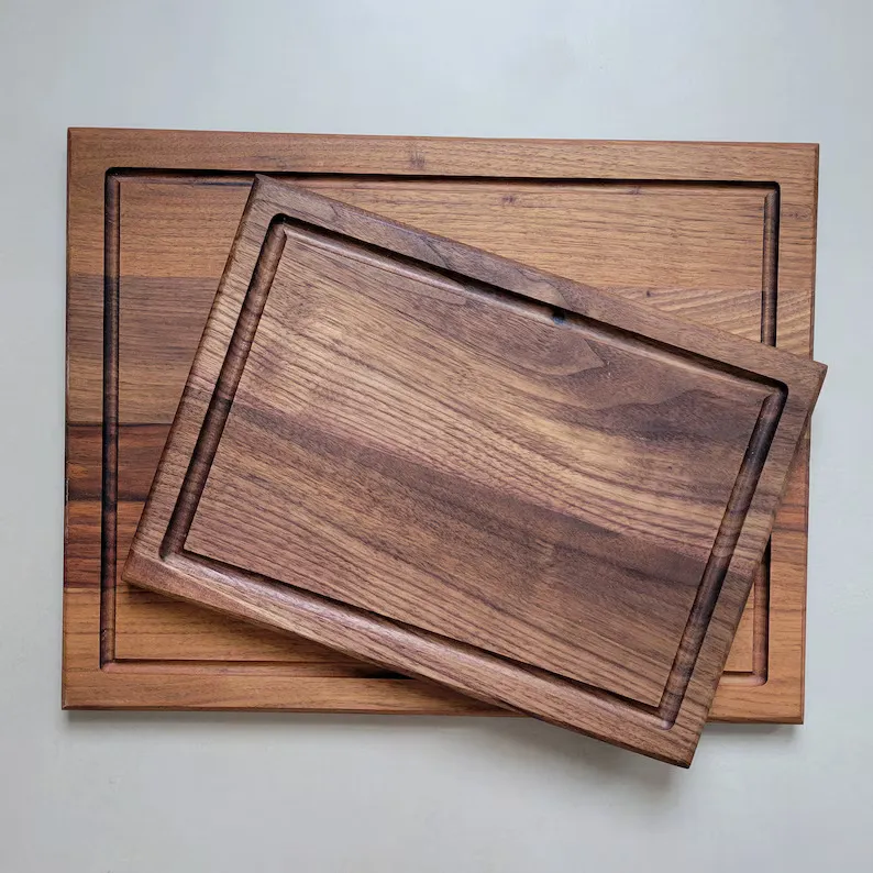 Unique Engraved Walnut Cutting Board with Customizable Logo