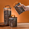 Heat Resistant Glass Coffee Storage Container Glass Jar with Bamboo Wooden Handle Lids
