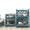 Foldable Multi - Layer Solid Wood Step - Type Flower Rack for Living Room and Balcony