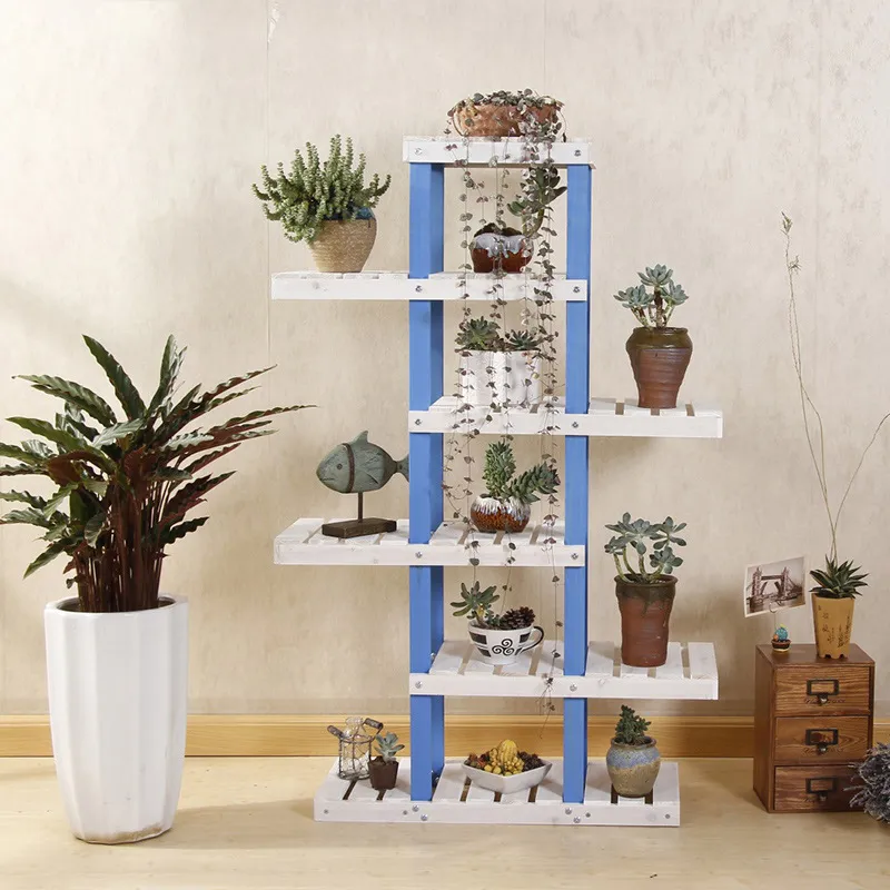 up - Down and Left - Right Stacked Six- Layer Table - Top Mini Flower Rack for Succulent Plants