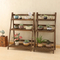 Foldable Solid Wood Flower Shelf with Four and Three Layers for Garden