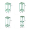 Three - Layer or Tour - Layer Square Wooden Flower Display Rack for Living Room