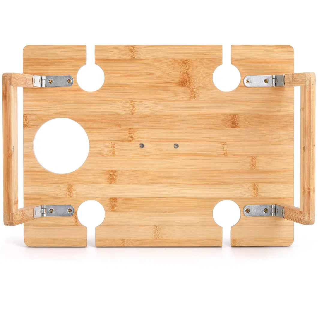 Foldable Rectangle Bamboo Wine Table Picnic Table for Outdoor