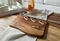 Live Edge Custom Engraved Wood Cutting Board Acacia Cheese Board with Knives Set