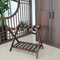 Hotel Room Floor-Standing Foldable Bamboo and Wood Luggage Rack Luggage Storage Slipper Rack.