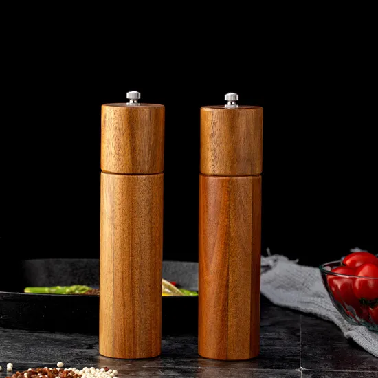 Kitchen Appliance Acacia Wood Salt and Pepper Grinder Set