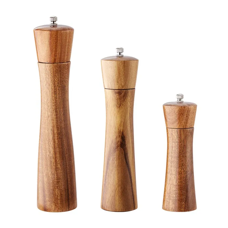 Well - Crafted Manual Acacia Wood Grinder for Pepper and Spice