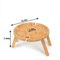 Portable and Foldable Round Bamboo Camping Table Snack Tray for Picnic