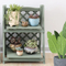 2 Tier Folding Wooden Flower Stands Plant Display Shelf Storage Rack Ladder Stand Rack
