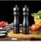 8-Inch Black PU Painted Wooden Pepper Grinder Sea Salt Grinder