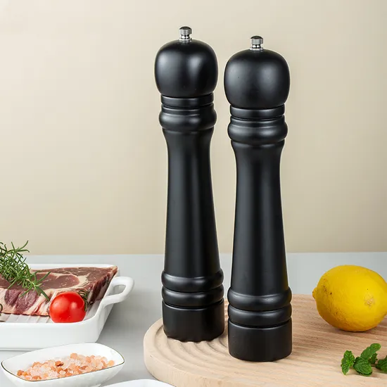 Manual Pepper Grinder Pepper Mill with PU Baked Paint and Ceramic Grinding Core