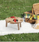Portable Compact Solid Wood Camping Table Wine Picnic Table with Sturdy Legs