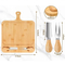 Luxury Bamboo Cheese Platter Charcuterie Board with Knives and Handle
