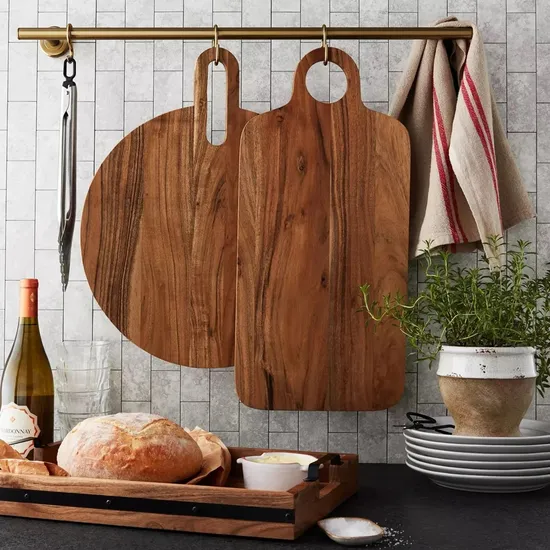 Acacia Wood Charcuterie Boards Set of 2