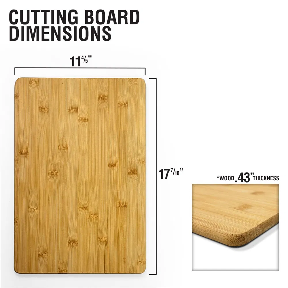 Kitchen Tools Rectangle Custom Bamboo Vegetable Chopping Board Cutting Board with Lasering Logo