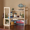 Study Wooden Desktop Bookshelf Desktop Organiser Flower Pot Stand