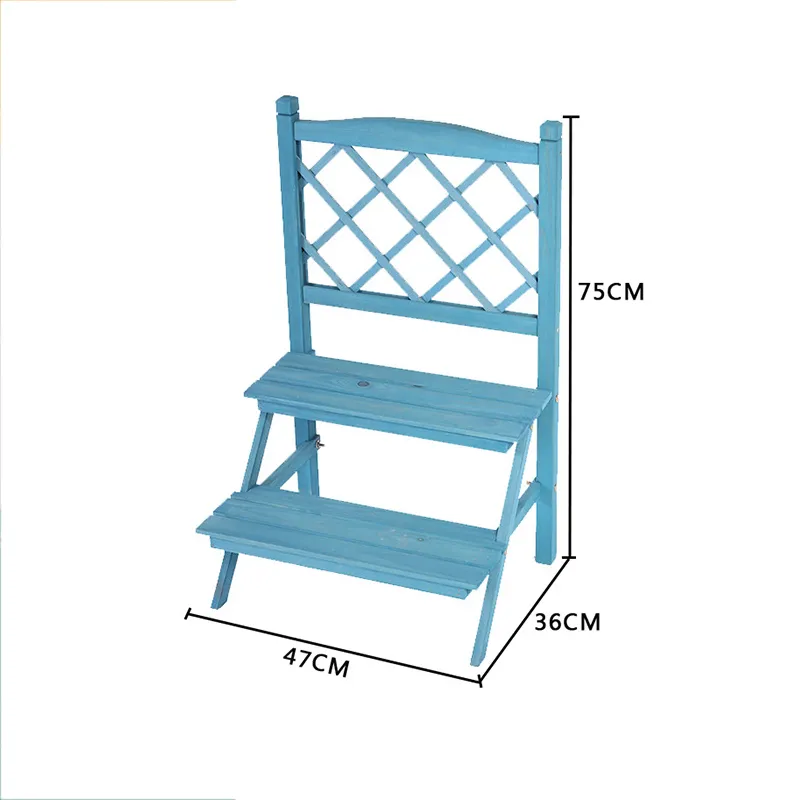 Stepped Flower Stand Vintage Plant Stand Wooden Flower Pot Holder for Garden