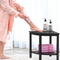 Luxury Black Color Bamboo Corner Shower Stool Bathroom Storage Stool