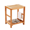 Fan-Shaped Wood Corner Storage Stool Bamboo Bathroom Corner Stool Bath Stool