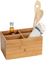Bamboo Organizer Box with 3 Compartments - Storage Box, Bathroom Basket
