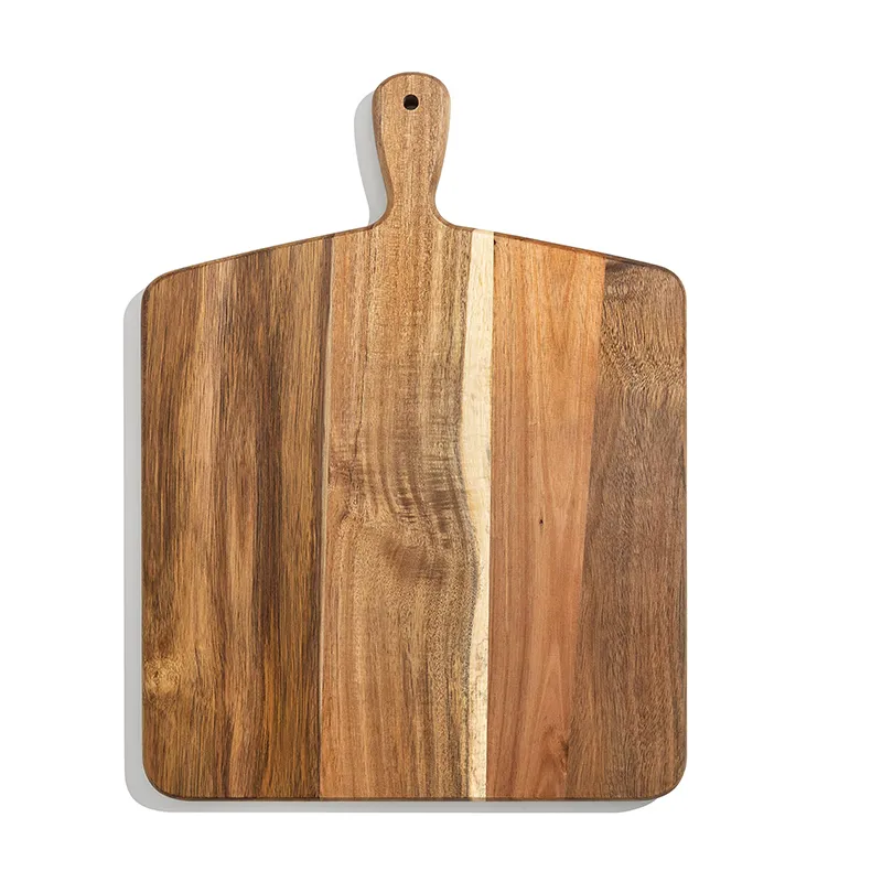 Wholesale Large Acacia Wood Cheese Cutting Serving Board with Handle