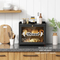 Durable Black Color 2-Tier Bamboo Kitchen Bread Storage Box